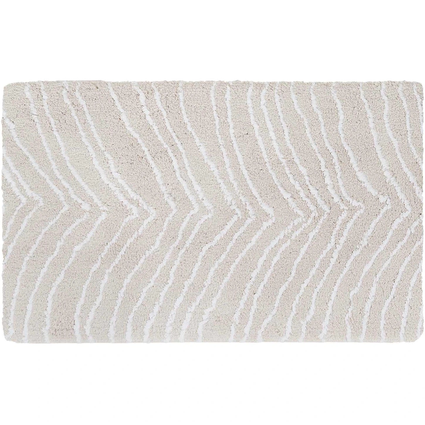 Zelda shell neutral zebra print bath mat in size 21x34